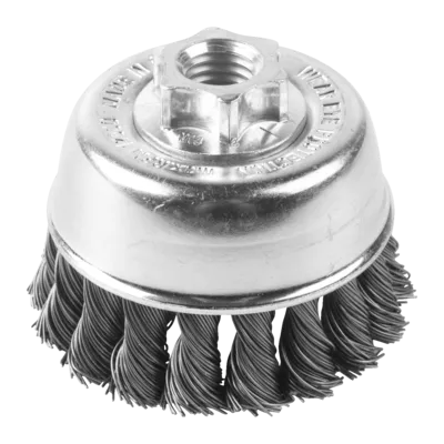 Szczotki garnkowe do małych szlifierek kątowych, z wiązanym drutem