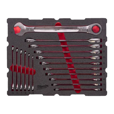 MAX BITE Ratcheting Combination Spanner Set Packout Foam Insert