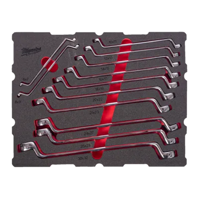 Double Ring Offset Spanner Set Packout Foam Insert