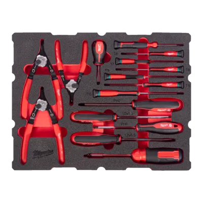 Screwdriver and Circlipplier Set Packout Foam Insert